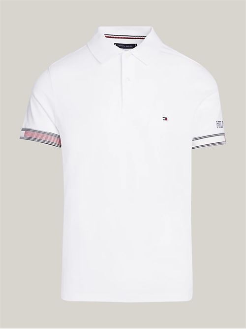 flag cuff slim polo TOMMY HILFIGER | MW0MW34780YBR